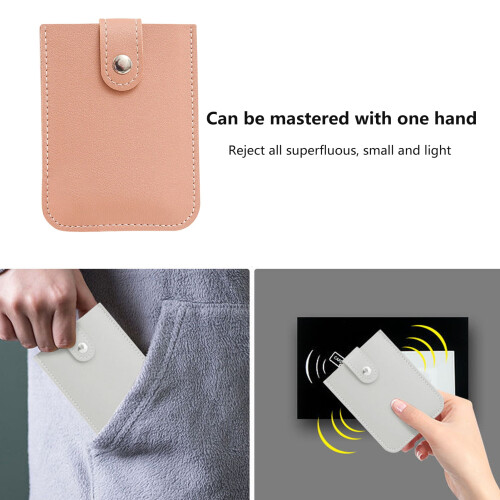 Θήκη κάρτας RFID, πορτοφόλι με 6 θήκες για γυναίκες, λεπτό πορτοφόλι από δερματίνη, 2