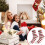 Christmas Stocking Plush Fleece Multicolor 1pc 4