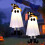 LED φώτα για το Halloween - κρεμαστό κόσμημα με λαμπερή μάγισσα, τρομακτική διακόσμηση 4