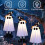 LED φώτα για το Halloween - κρεμαστό κόσμημα με λαμπερή μάγισσα, τρομακτική διακόσμηση 6