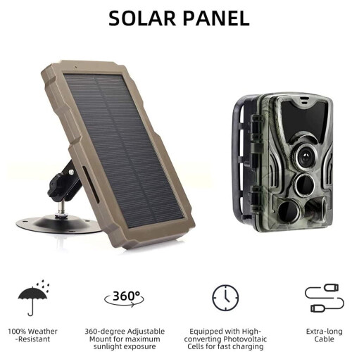 Κιτ ηλιακής βάσης φόρτισης 6V-12V, 3000mAh, IP66 Συμβατό με αδιάβροχη κάμερα 2
