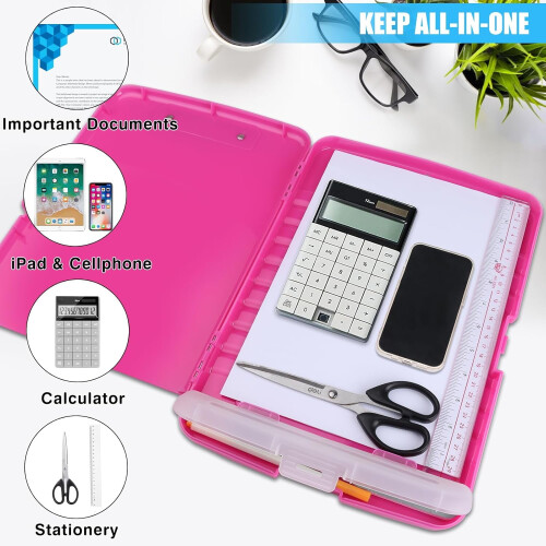 Plastic Clipboard with Storage 8.5"x11" 1 PC 1