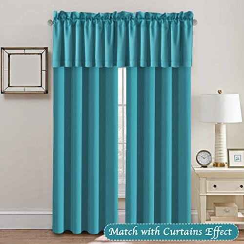 Blackout Valances 52" W x 18" L – 4 Pack Turquoise Blue 2