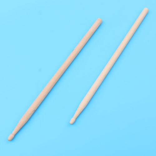 Wood Tip Drumsticks with Wood Handle, 1 Pair 2