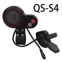 Kit D'Affichage LCD D'AccéLéRateur au Pouce QS-S4 36V-60V + Clé de Verrouillage D'Allumage pour Zero 8 9 10 8X 10X Scooter éLectrique 6PIN Display