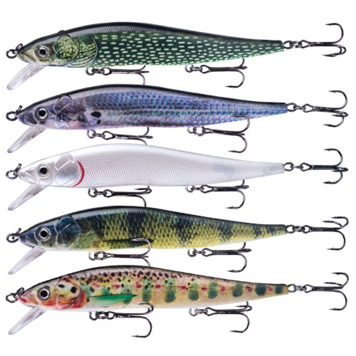 Για δολώματα ψαρέματος με βύθιση, δόλωμα Swing Minnow με τρισδιάστατα μάτια, 2