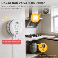 Tuya Home WiFi Gas Leak Detector Household Kitchen Natural Gas Coal Gas Leak Alarm Sensor