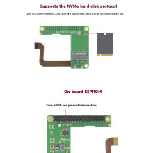 For Raspberry Pi 5 PCIe to NVMe SSD Expansion Board M.2 HAT+ Hard Drive Adapter with Case Cooling Fan