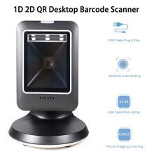 MP6300Y Scanner de Code-Barres Lecteur de Barre de Matrice de DonnéEs de Code 1D/2D de Bureau Omnidirectionnel pour Supermarché