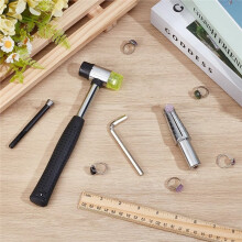 Bracelet Mandrel Set,Expanding Ring Mandrel, with Iron Hammer, Jewelry Tool Sets for Adjusting Bracelet Making Repairing