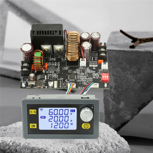 1200W  CNC Antihypertensive Boost Converter 6-70V Adjustable Power Supply Input Constant Voltage Solar Charging Module