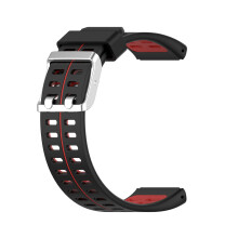 Soft Silicone Watch Band Replacement Watch Strap WristBand for Polar V800  Bracelet with Tool Black + Red