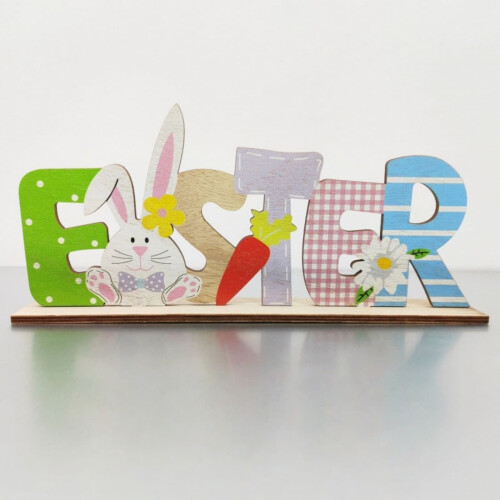 Easter Decorations for Home Easter Wooden Home Items Including Easter Bunny and 1