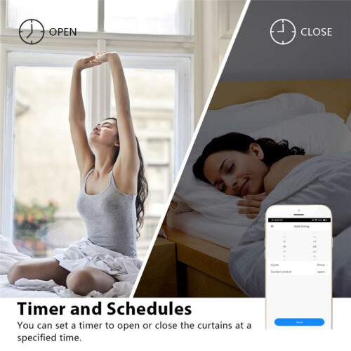 Tuya WiFi  Touch Button  Connected Electric Curtains Blinds Roller Shutter Compatible for Alexa  Home 2