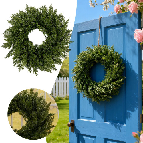 17.7 in Norfolk Pine Artificial Wreath 1