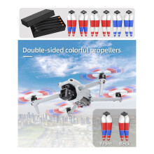 4PCS pour Air 3 HéLice 8747F Silencieux RéDuction Du Bruit Multifonctionnel Portable Palettes à DéGagement Rapide, Rouge + Blanc