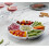 Plateau/plat de service rond en plastique à 6 sections (2, blanc) 2