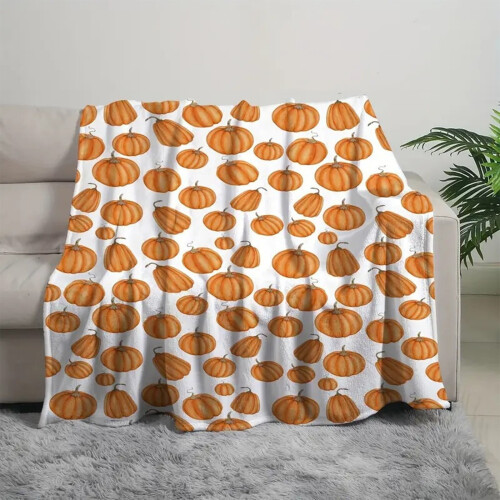 Couverture polaire citrouille d'Halloween 70x100cm 1