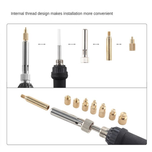Heat Insert Nut Iron Tip M2-M8 Brass Hot Melt Nut Heat Insertion Tool for 3D Printer Heat Set Insert Soldering Iron Tips 2
