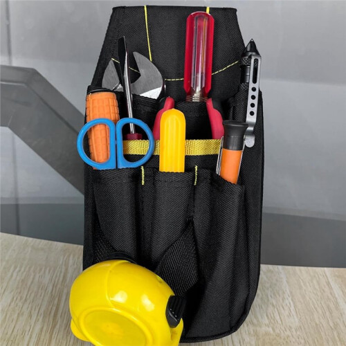 Tool Pouch with Belt Clip Multi-Pocket Organizer for Electricians Construction Maintenance 2