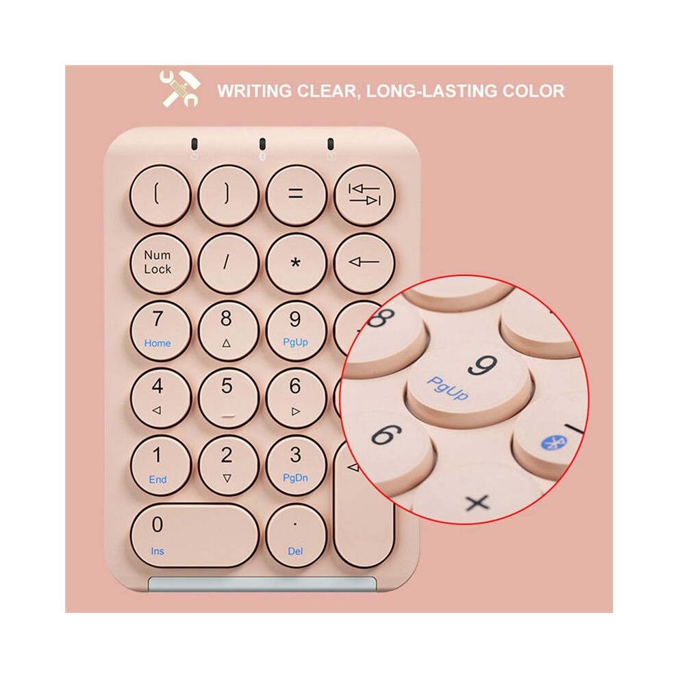 Photos - Keyboard Wireless Number Pad Numeric Keypad Round Keycaps Numpad 22 Keys Rechargeable Number
