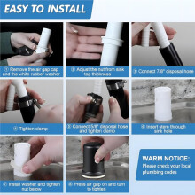 Dishwasher Air Kits with Black Dishwasher Air Cover and Matching Escutcheon, Replacement Air Dishwasher