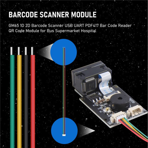 GM65 1D 2D Barcode Scanner USB UART PDF417 Bar Code Reader QR Code Module for Bus Supermarket Hospital 2