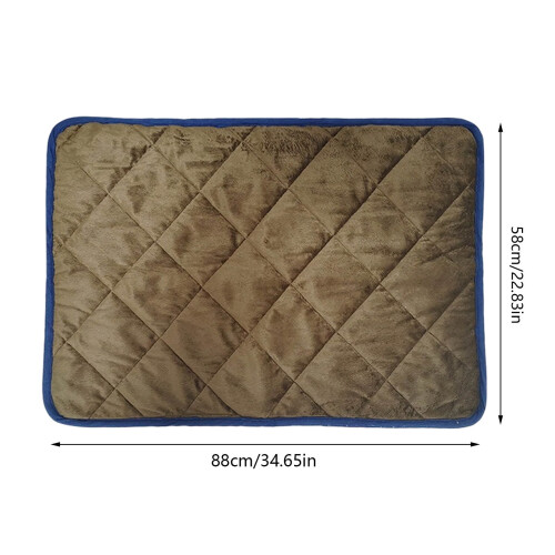 Self-Warming Cat Bed Mat Dark Blue Double-Sided Thermal Pet 1