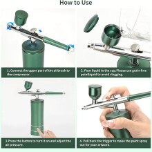 Upgraded Airbrush Set with Air Compressor Cordless Automatic Airbrush Set Handheld Rechargeable AirBrush for Makeup A