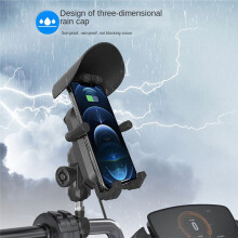 Motorcycle Phone Holder 15W Wireless Charger USB QC3.0 Fast Charging Bike Smartphone Holder 360 Phone Holder
