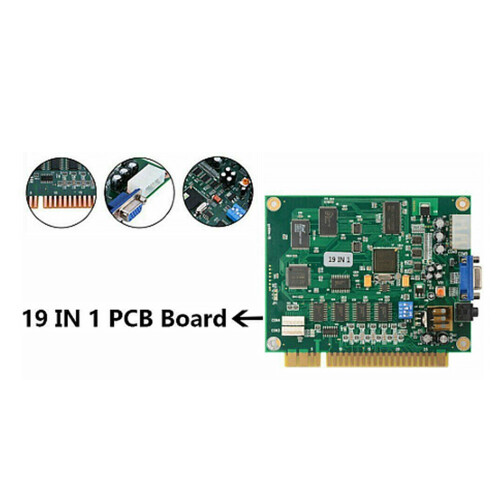 19 in 1 Multicade PCB Board Arcade Classic Game Board VGA Output Arcade Game Board Horizontal Durable for Jamma Arcade 1