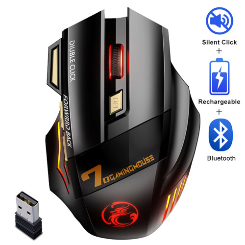 Mouse da Gioco Senza Fili per Computer 2.4G RGB Ricaricabile Mouse da Gioco  Mouse USB Mouse Ergonomico Silenzioso 1