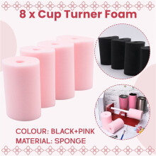 4 Sizes 8 Pieces Cup Turner Foam Tumbler Inserts for 1/2 Inch PVC Pipe Tumbler Inserts for 10 Oz to 40Oz All Tumblers