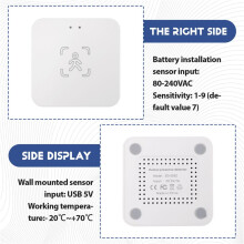 ZigBee Human Presence Motion Sensor with Luminance/Distance Detection 5/110/220V Tuya  Life Home Automation