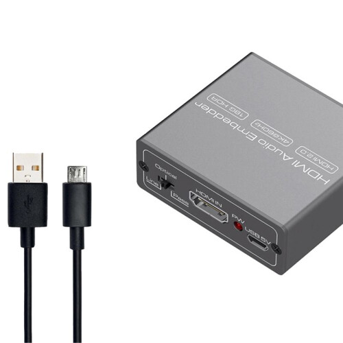 -Compatible Audio Converter 4K 60Hz  Audio Extractor Adaptor Video Audio Splitter Embedder Adapter 2