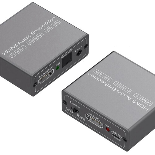 -Compatible Audio Converter 4K 60Hz  Audio Extractor Adaptor Video Audio Splitter Embedder Adapter