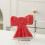 Hand-Painted Ceramic Christmas Bow Candle Holder 3