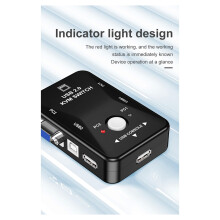 Comutador de Mouse KVM USB 2.0 Teclado VGA Divisor Caixa Comutador de Compartilhamento USB KVM 2 Portas VGA SVGA Box