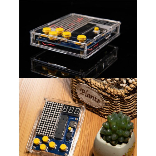 DIY Game Kit DIY Electronic Soldering Welding Tranning Set Snake Plane mit Acrylic Case Pixel Game Console Making Kit 1