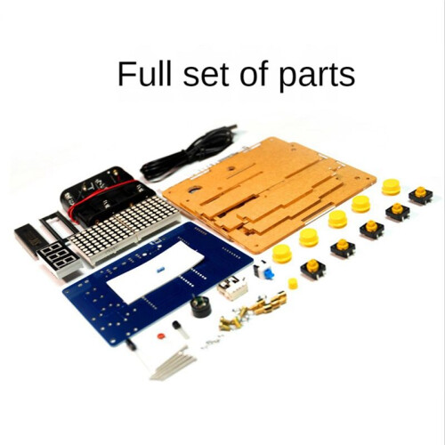DIY Game Kit DIY Electronic Soldering Welding Tranning Set Snake Plane mit Acrylic Case Pixel Game Console Making Kit 2