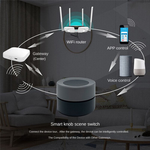 Tuya ZigBee  Knob  Wireless Scene  Button Controller Battery Powered Automation Scenario  Life App 2