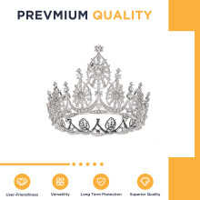 (Silver) Sparkling Crystal Tiara for Women, Bridal Wedding Party