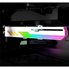 COOLMOON GT8 Verticale GPU-Ondersteuningsbeugel Kleurrijke 5V A-RGB-Beugel Computer Videokaartstandaard GPU-Houder, Wit