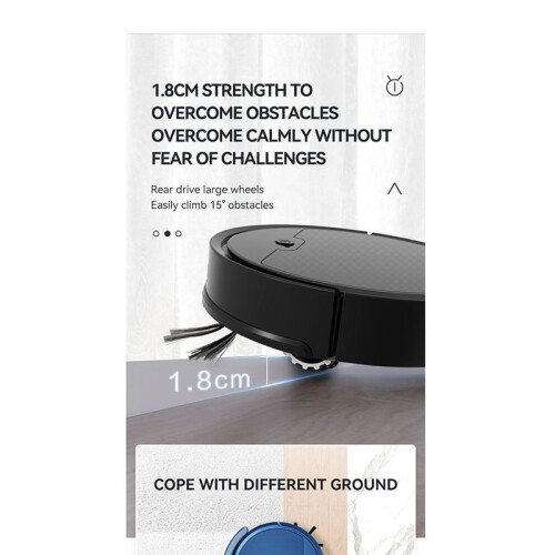 3 in 1  Sweeping Robot Home  Sweeper Sweeping and Vacuuming Wireless Vacuum Cleaner Sweeping Robots(Black) 2