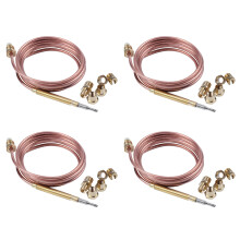4X 1500mm Gas Stove Universal Thermocouple Kit M6X0.75 with Overflow Nut (Five) Replacement Thermocouple