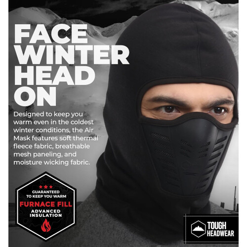 Ζεστή αντιθαμβωτική μπαλακλάβα Winter Rider για άνδρες – Μάσκα σκι, επένδυση κράνους, 1