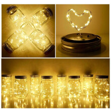 3PCS Solar Decorative Light Lid Outdoor Waterproof Solar Power Glass Decorative Light Accessories Warm White