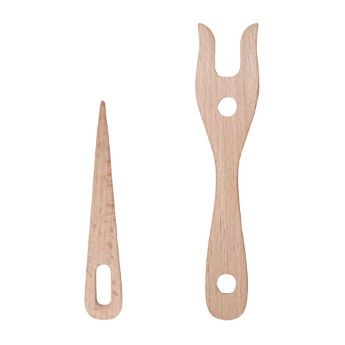 Πιρούνι πλεξίματος HOMYL2Pieces και κιτ ματιών Lucet, πλεκτό εργαλείο καφέ 1