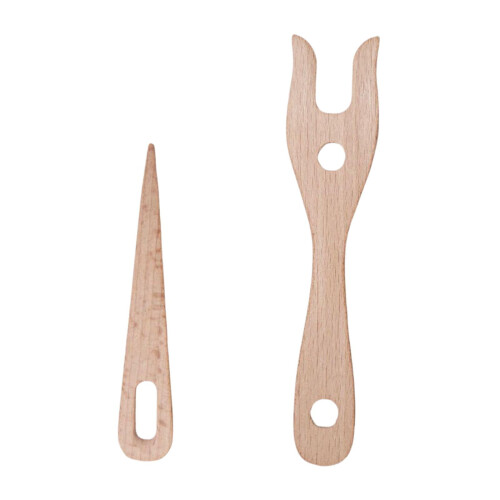 Πιρούνι πλεξίματος HOMYL2Pieces και κιτ ματιών Lucet, πλεκτό εργαλείο καφέ 2