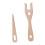 Πιρούνι πλεξίματος HOMYL2Pieces και κιτ ματιών Lucet, πλεκτό εργαλείο καφέ 5